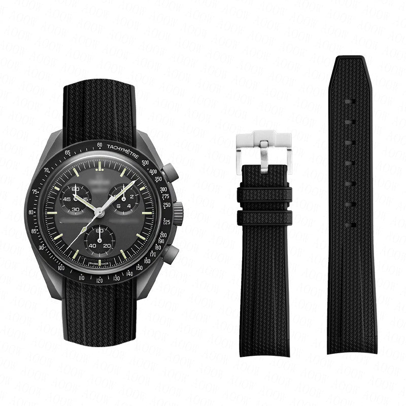 Silikon Armband mit Textur für Swatch X Omega Moonswatch