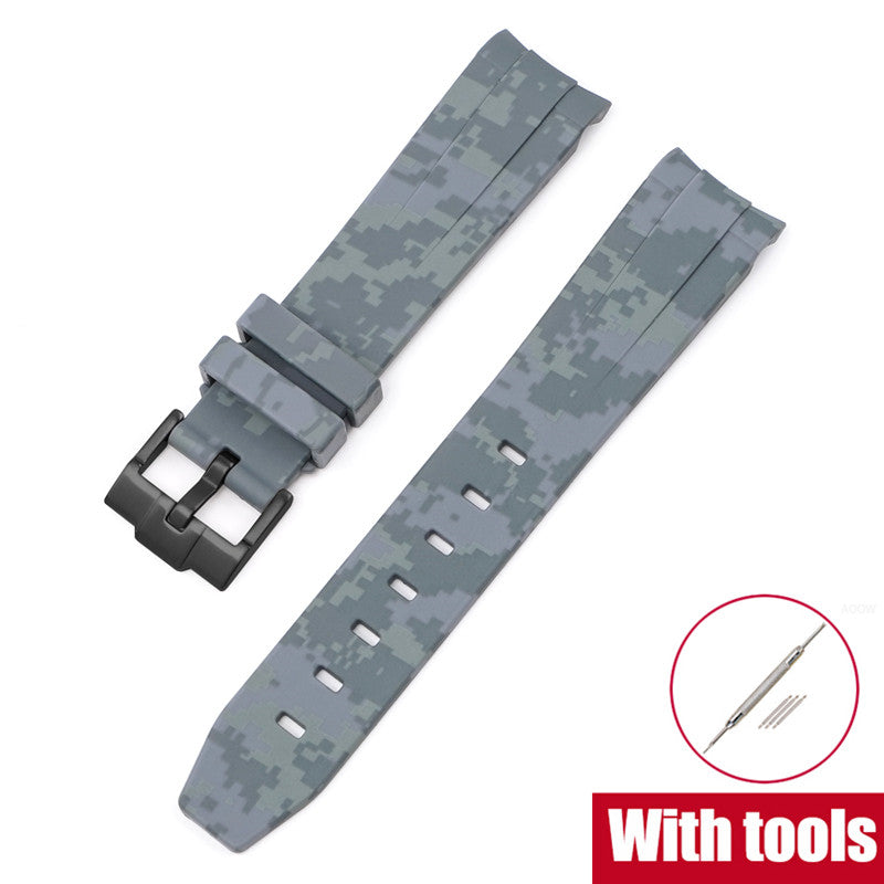 Silikon Armband mit Camouflage Optik für Swatch X Omega Moonswatch